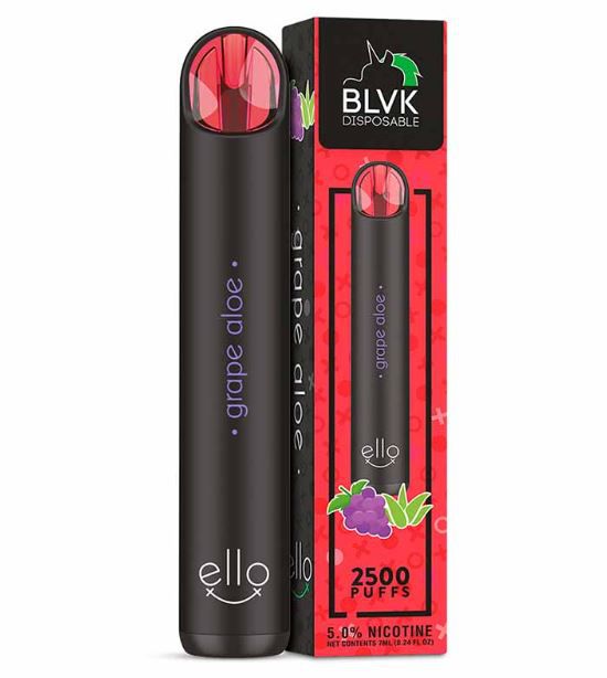 Grape Aloe - BLVK Ello - 2500 Puffs - 50MG - Pod Descartável