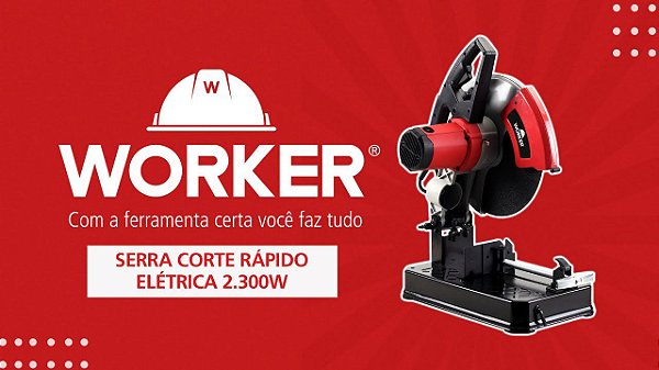 Serra de Corte Rápido 14 Pol. 2300W 220V WORKER SCR-2300-14