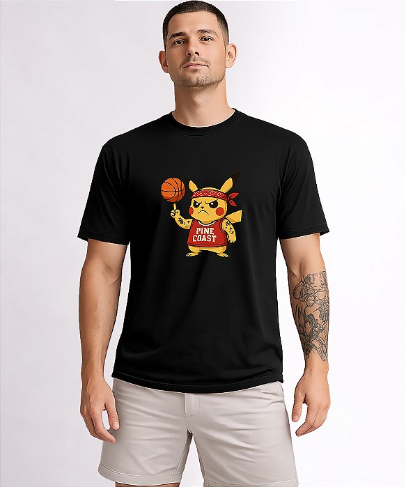 CAMISETA MASCULINA PINE COAST PIKA DO BASQUETE T-SHIRT