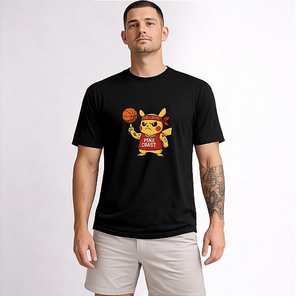 CAMISETA MASCULINA PINE COAST PIKA DO BASQUETE T-SHIRT
