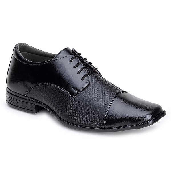 Sapato Social Masculino Conforto Giolo 801 Preto Fosco