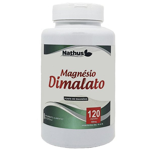 Magnésio Dimalato 500mg - Nathus - 120 cápsulas