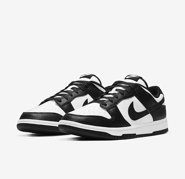 nike dunk low black and white men's