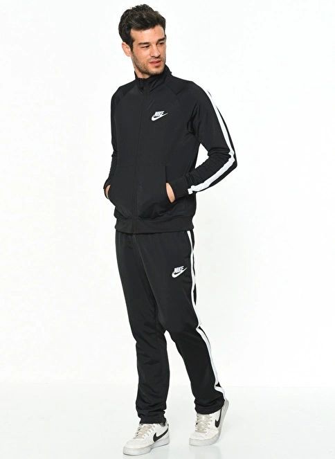 Nike Sportswear TRACKSUIT SET UNISEX Tracksuit Black/white/black |  thepadoctor.com