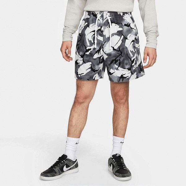 Shorts Nike Club+ Flow Cinza
