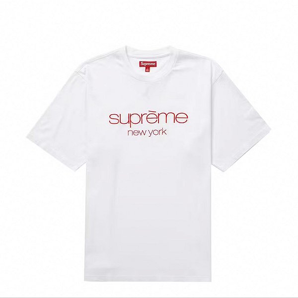 Camiseta Supreme Classic Logo S/S Top Branca - Mstock Store