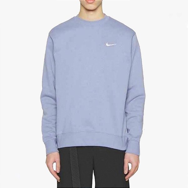 Moletom Nike Club Swoosh Solo Careca Azul