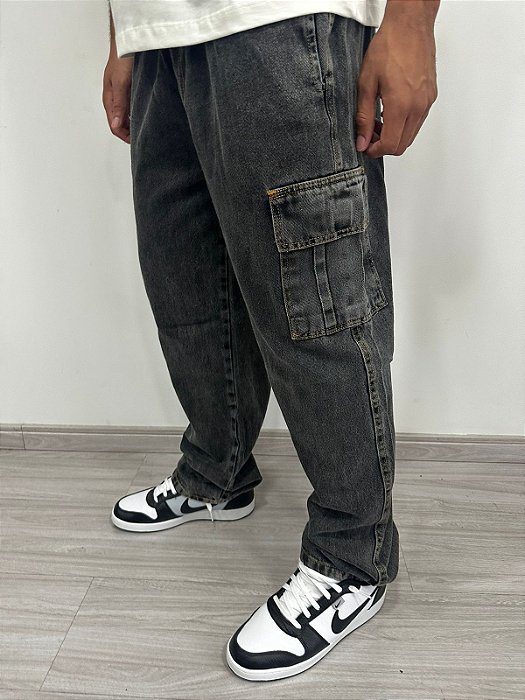 Calça Jeans Stones Cargo Ocre