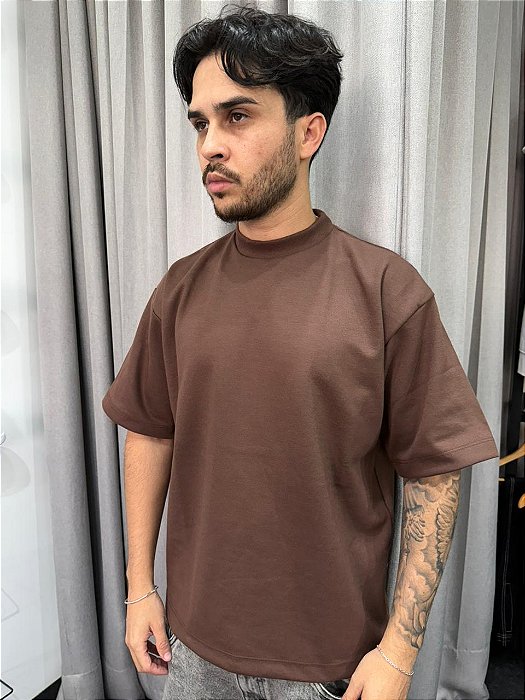 Camiseta M Basic Boxy Fit Mocha