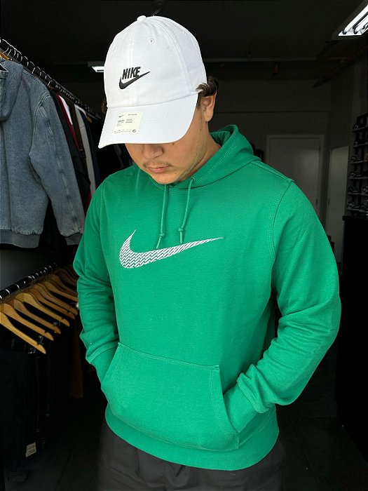 Moletom Nike Sportswear Swoosh Graphic Bordado Verde