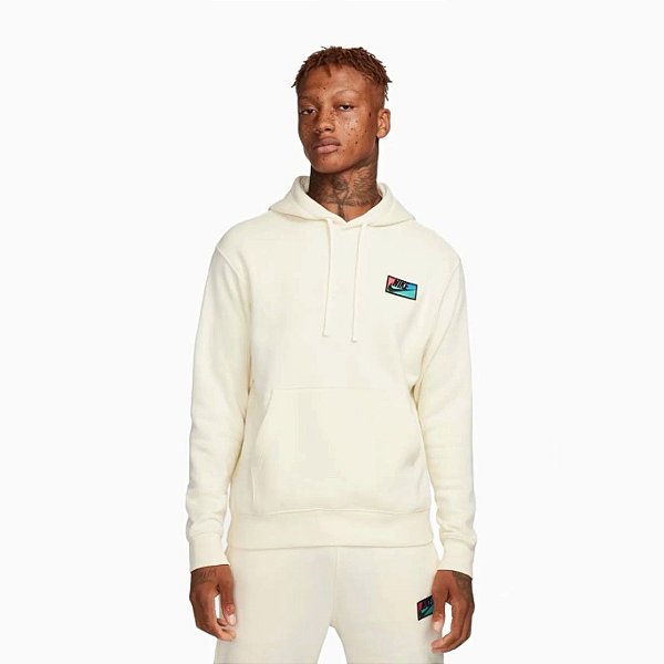 Moletom Nike Club Patch Fleece Cangurú Amarelo
