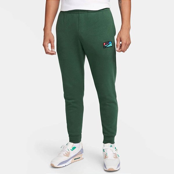 Calça Nike Club Patch Moletom Fleece Verde