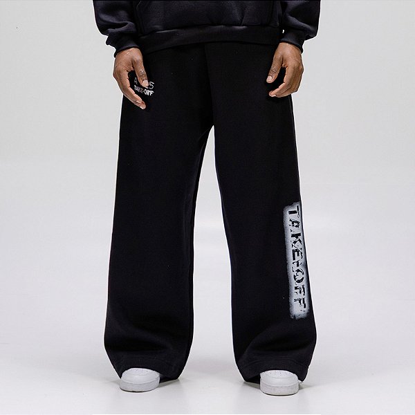 Calça Moletom TAKE-OFF "Vision Black"