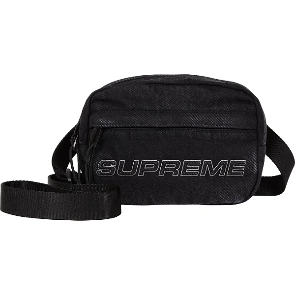 Shoulder Bag Supreme Denim FW 25 Preto