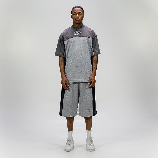 Conjunto TAKE-OFF Core Tee Cinza