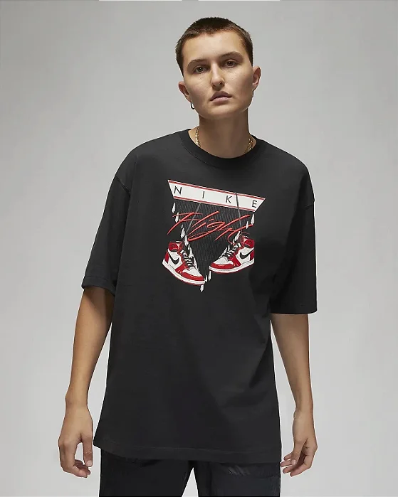 Camiseta Air Jordan Flight AJ1 Preta