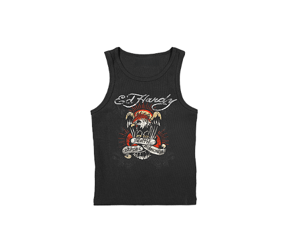 Regata Canelada Ed Hardy x Matuê Death Before Dishonor Preta