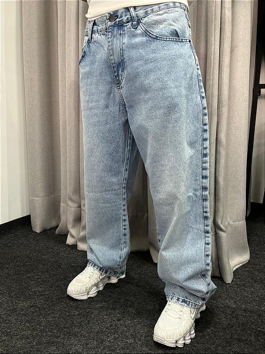 Calça Jeans Baggy Azul Vintage