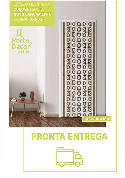 Porta Sanfonada Cobogó 0,84 x 2,10 ARAFORROS