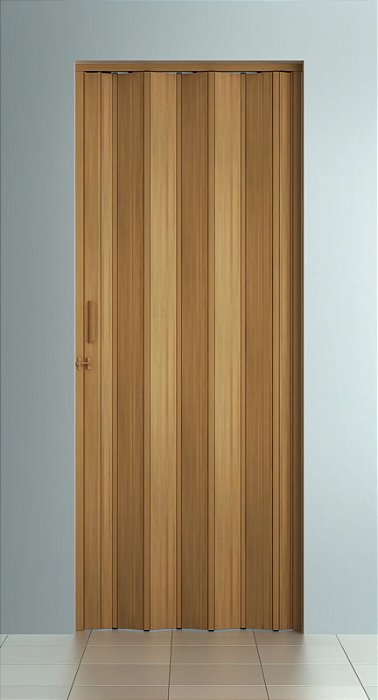 Porta Sanfonada Cerejeira lisa com Trinco - largura 1,19 x 2,135 altura