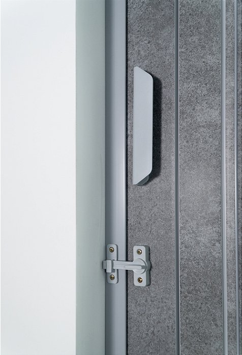 Porta Sanfonada Lisa Cimento Queimado