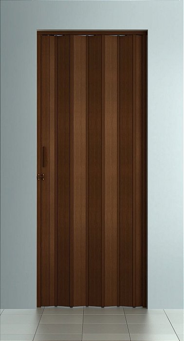 Porta Sanfonada Especial largura 1,38 x 2,47 altura cor Imbuia