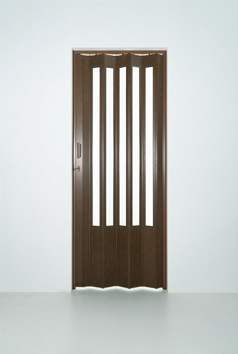 Porta Sanfonada Translucida Imbuia Texturizada