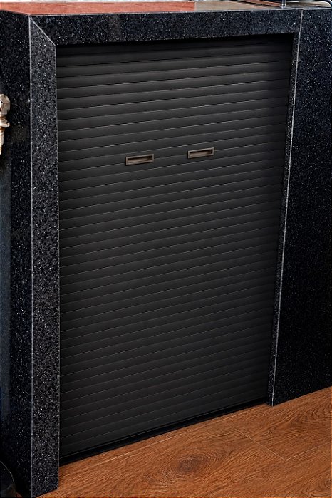 Porta deslizante 647 mm largura x 853 mm altura x 700 mm profundidade cor preto