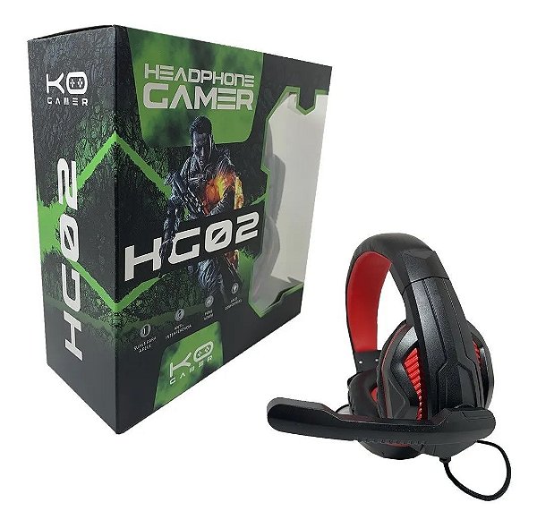 Headphone Gamer Hg02 Com Fio E Microfone Com Anti-interferência
