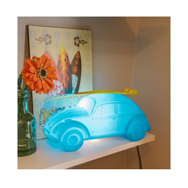 Luminária De Fusca Azul Com Prancha - Decoração