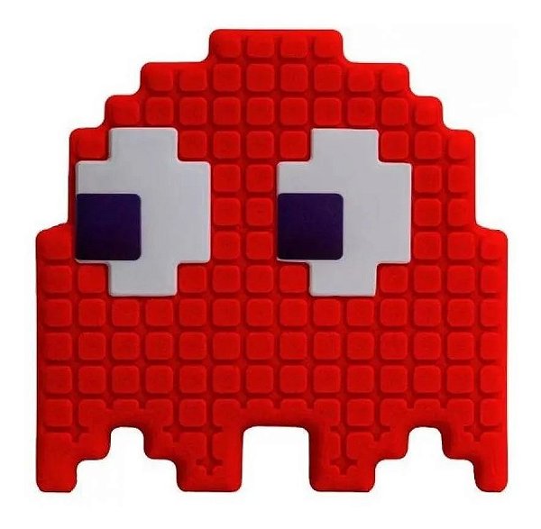 Luminária Abajur Fantasma Vermelho Pac Man - Fantasminha