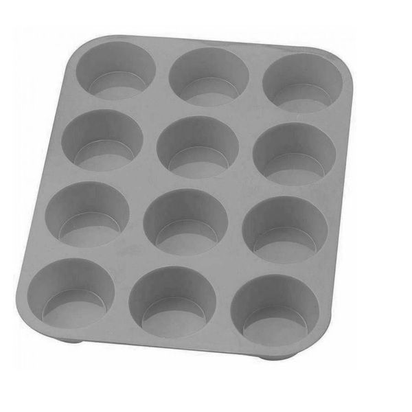 Forma De Silicone P/ Cupcake Petit Gateau Empada / Assadeira - Cinza