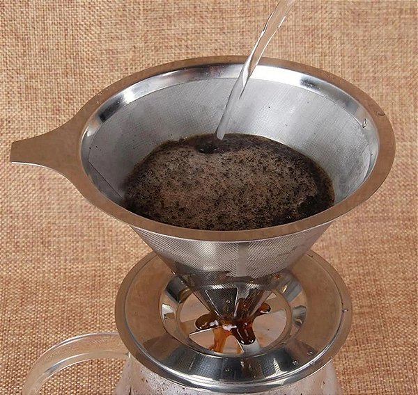 Coador De Café Pour Over Inox Tam. 103 - Não Precisa Filtro