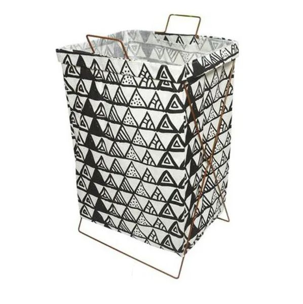 Cesto Roupas Organizador Dobrável Suporte Triangulo 54x36cm