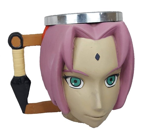 Caneca 3d Geek Sakura Da Série Naruto