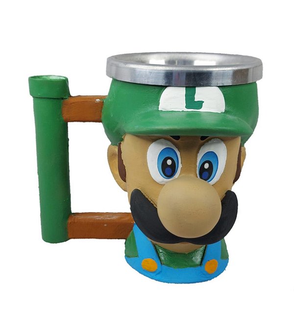 Caneca 3d Luigi Super Mario Bros Game - Copo