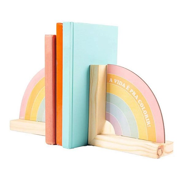 Aparador De Livros Arco-iris Colorido Uatt - Suporte
