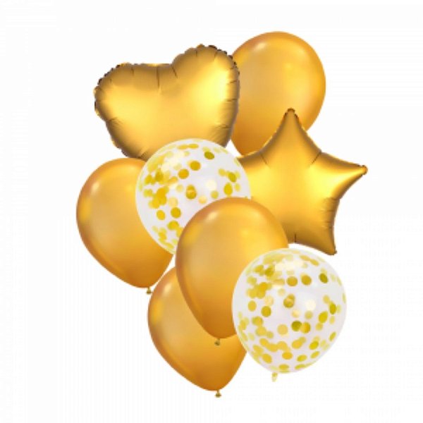 Vela coração dourado com glitter - 01 unidade - Loja de Balões