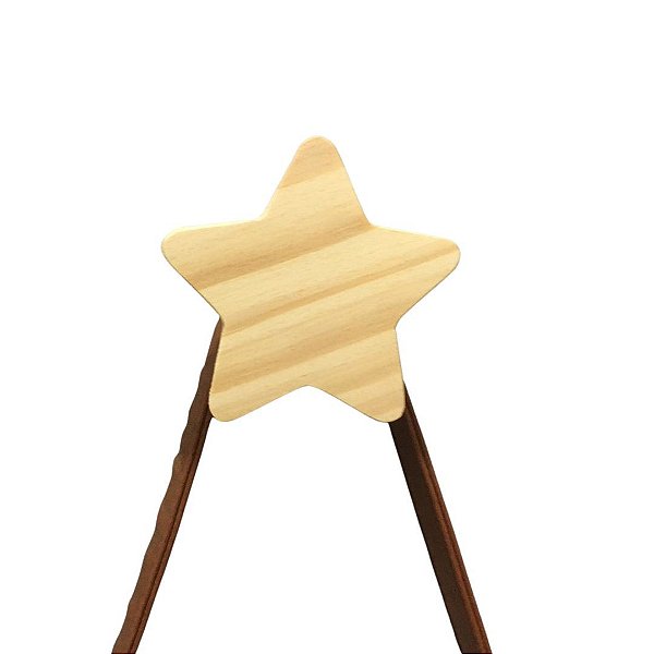 Gancho Cabideiro De Madeira Formato Estrela Quarto Infantil