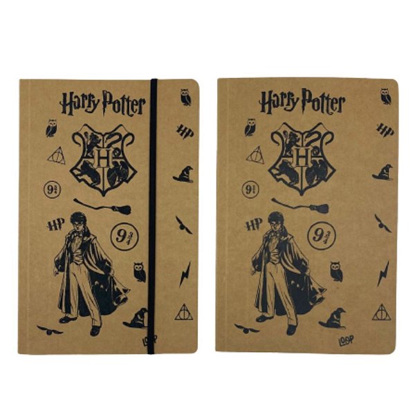 Caderno Harry Potter Tipo Moleskine Caderneta De Anotações