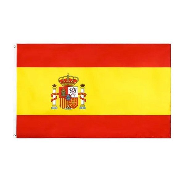 Bandeira Da Espanha Cores Nas 2 Faces Para Mastro E Parede