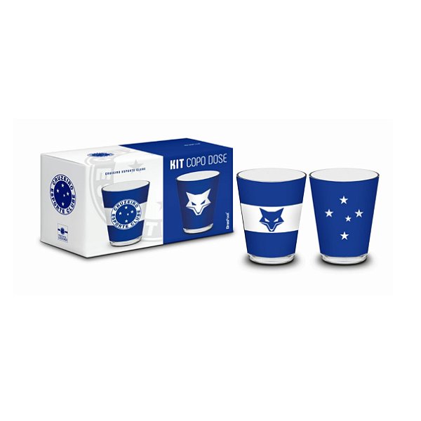 Conjunto 2 Copos Dose Iron Clube Cruzeiro Cabuloso 55ml