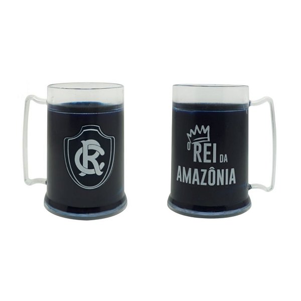 Caneca De Gel Remo Preto Leão Do Pará Rei Da Amazônia 300ml
