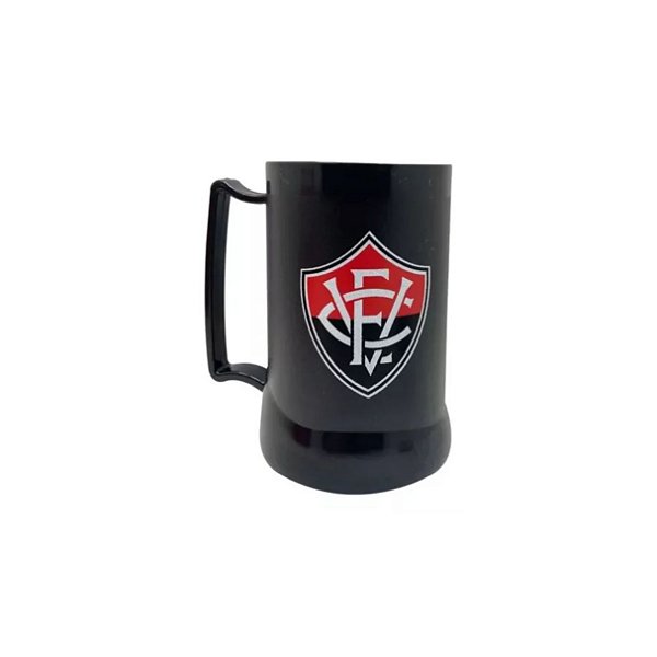 Caneca De Gel Preta Vitória Leão Congelável 300ml