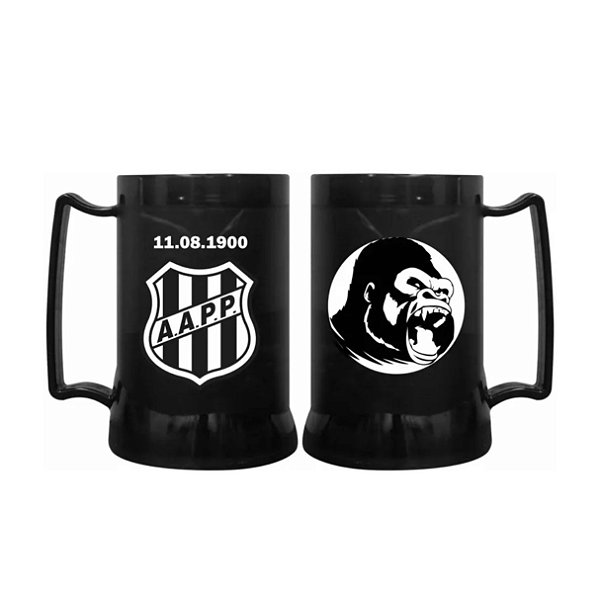 Caneca De Gel Preta Ponte Preta Macaca Congelável 400ml