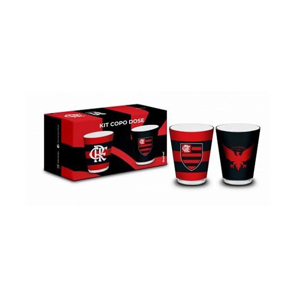 Conjunto 2 Copos Dose Iron Flamengo Shot 55ml