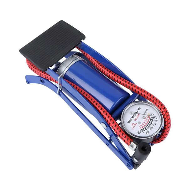 Compressor/ Bomba De Ar De Pedal Com Manômetro Alta Pressão