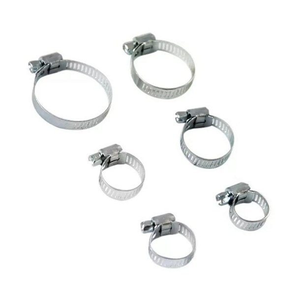 Kit 6 Abraçadeira de Mangueira De Metal Reforçada P/ Mangueira