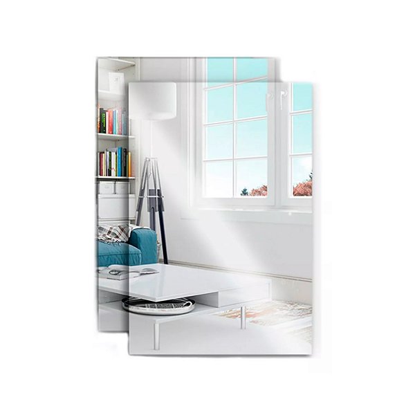 Espelho Autoadesivo Retangular 30x40cm Colante Decorativo