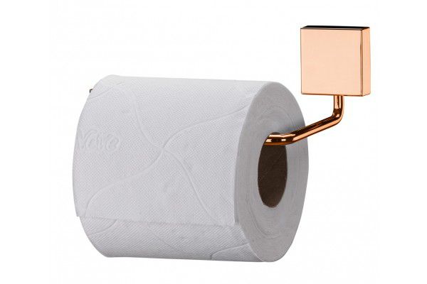 Suporte Porta Papel Higiênico De Parede Rose Gold Cobre - Future